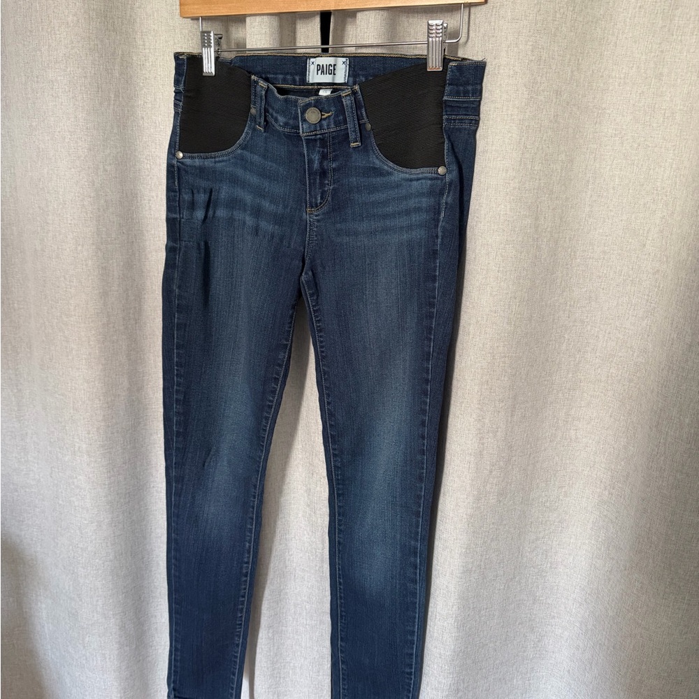 PAIGE Maternity Women's Dark Blue Skinny Jeans